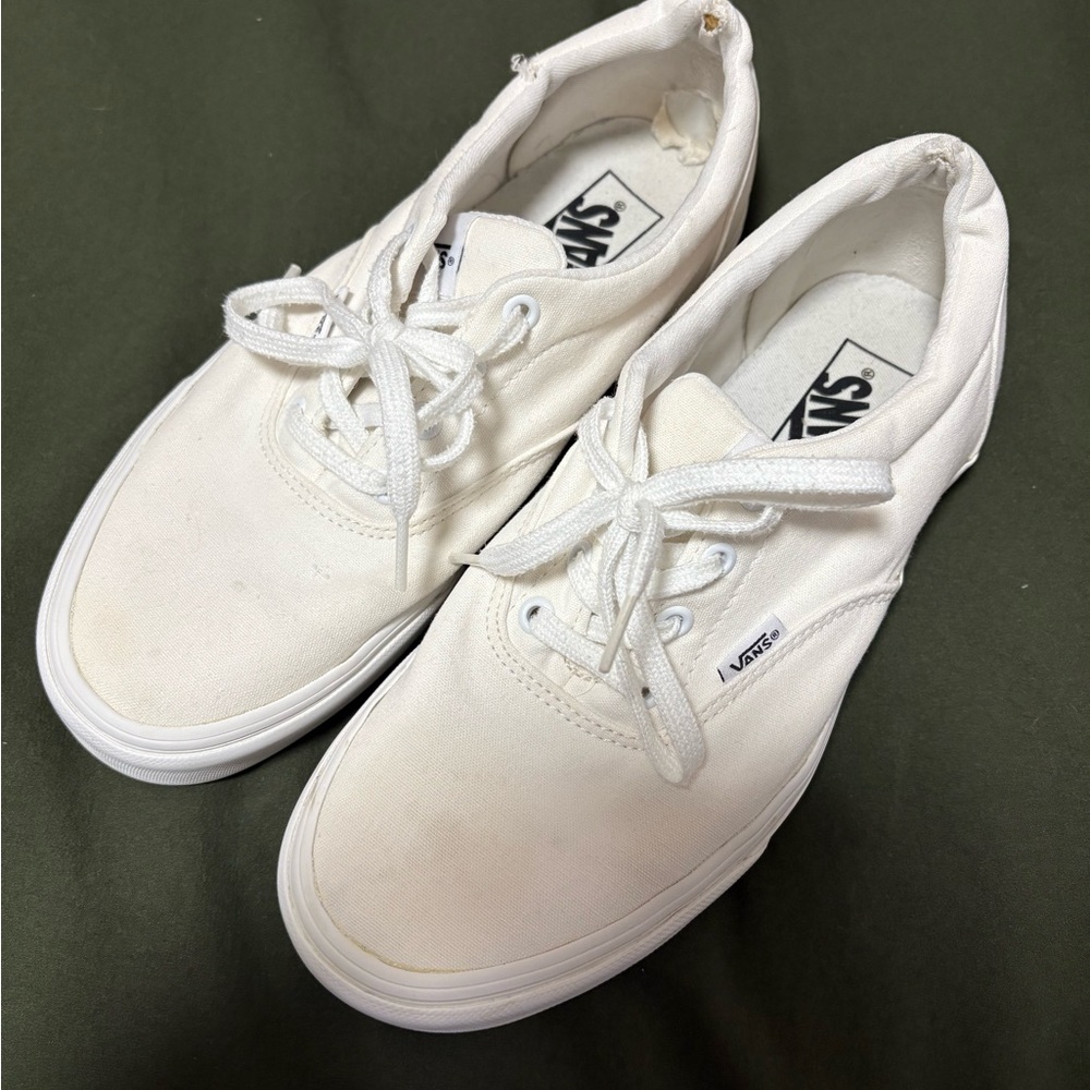 Vans White Canvas Sneakers